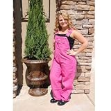 Ladies Fashion Bib Overalls: XS-2XL - ROSE