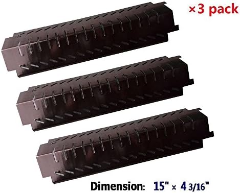 TSINY S94011 (3-Pack) BBQ Barbecue Replacement Gas Grill Porcelain Steel Heat Plate Shield Tent Diffuser Deflector for Centro, Charbroil, Costco, Thermos, Lowes Model Grills, CBHP4