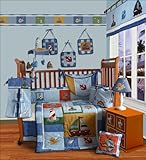 Custom Baby Bedding -Sail Away 15 PCS Crib Bedding
