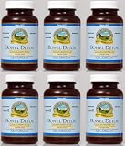BOWEL DETOX (IMPROVED), Vitamin, Mineral, and Herbal Supplement, 120 Capsules, 525 mg, Kosher "FAST SHIPPING" 6 PACK SAVING!