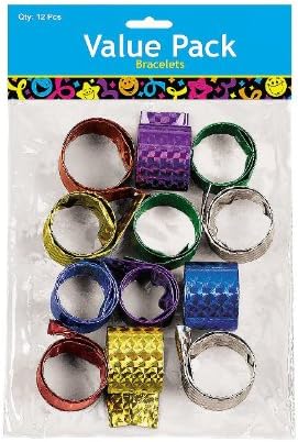 Metallic Slap Bracelets - 12 per unit