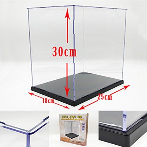 Self-Assembly Acrylic/Plastic Display Box Case Showcase 9.8"x7.1"x11.8" Big Size