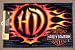 Harley Davidson Motorcycle Orange Flame Indoor Outdoor Rug