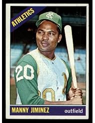 1966 Topps Manny Jimenez Athletics (Baseball Card) # 458 Deans Cards 5 - EX