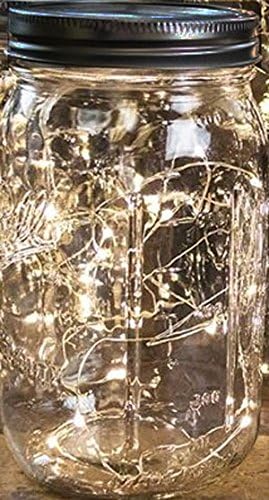 Fairy Lights Solar Light Mason Jar Lid Solar Powered Lids with String Lights (4 Solar Lids)