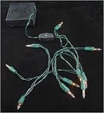 Set Of 10 Battery Operated Clear Christmas Lights With Green Wire