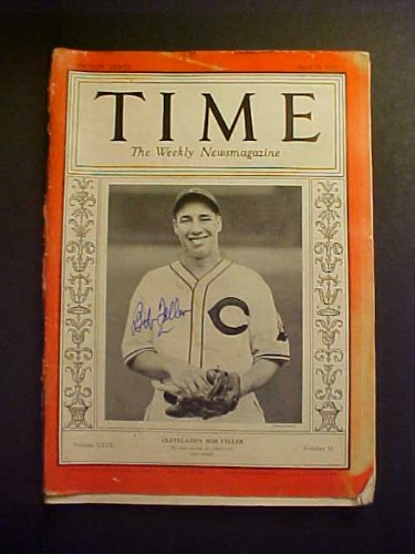 Bob Feller Cleveland Indians Autographed April 19, 1937 Time Magazine
