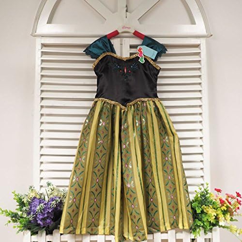 Crystalbella Fashion Girls Snow Queen Anna Costume Child Snow Princess Dresses (US-7, Anna-F7)