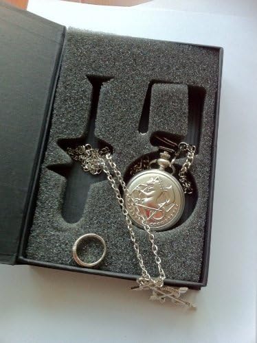 Stylish Living Fullmetal Alchemist Pocket Watch & Necklace & Ring