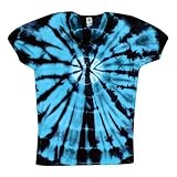 Blue Circle Burst - Ladies Fitted T-Shirt