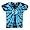 Blue Circle Burst - Ladies Fitted T-Shirt - Small