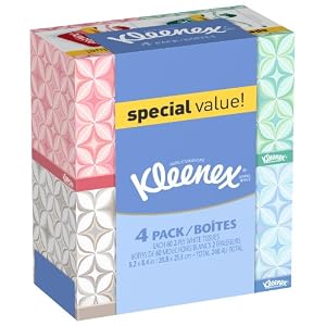 Kleenex Upright Facial Tissue, 4 Count