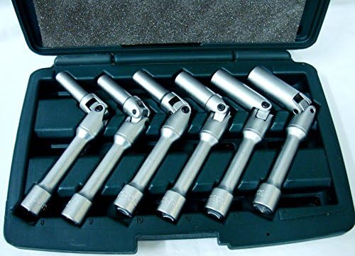 Glow (pre-heater) Plug Puller Long Socket w/ DEEP SOCKETS + SWIVEL EXT. - Set