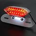 Cafe Racer Clear Clear Lens 12V LED Amber Red Motorcycle Brake Tail Light Turn Signals Lamp Integrated Number License Plate Frame Bracket Silver For Kawasaki Vulcan 800 Drifter Eliminator 700 750 500 LTD 400 Classic 400 Drifter EL250 3L125 Eliminator EN550A VN500C VN750 VN800A Classic VN800B