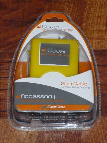 DigiCom Yellow iPod Skin Case with Revolving Belt-clip (ip-106)