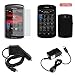 BlackBerry Storm2 9550 Combo Solid Black Silicon Skin Case + LCD Screen Protector + Rapid Car Charger + Home Wall Charger for BlackBerry Storm2 9550