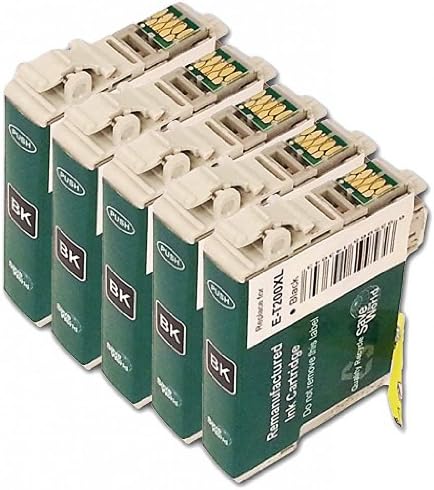 YoYoink Remanufactured Ink Cartridge Replacement for Epson T200XL (Black, 5-Pack)