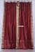 Tie Top Maroon Silk Sari fabric Drapes, Panels, Curtains