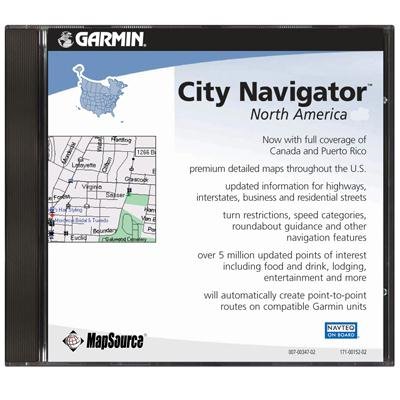 Garmin MapSource City Navigator DVD for Garmin GPS Units, North America NT (010-10816-00)