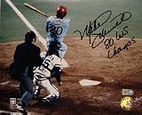 Mike Schmidt Autographed 1980 World Series 8 x 10 Photograph with 80 WS Champs Inscription (U