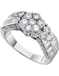 1.98CTW DIAMOND FLOWER RING