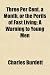 Three Per Cent. a Month, or the Perils of Fast Living; A Warning to Young Men