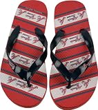 Atlanta Braves Thematic Striped Flip Flop