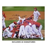 Philadelphia Phillies - 2008 World Series Celebration - Autographed 16x20 Photograph with 20 Signatures