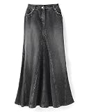 Ankle-length jean skirt
