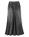 Ankle-length jean skirt
