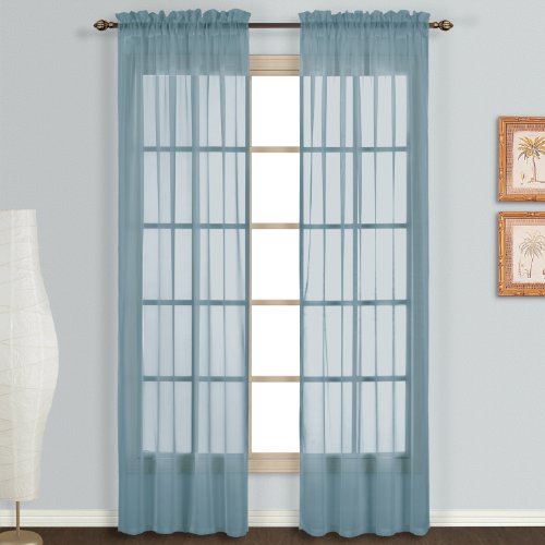 United Curtain Monte Carlo Sheer Window Curtain Panel 118 By 84