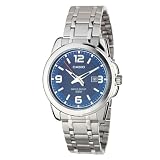 Casio Men's MTP1314D-2AV Stainless-Steel Quartz Watch with Blue Dial