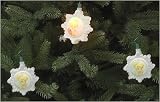Set of 10 Disney Peter Pan's Tinkerbell White Snowflake Christmas Lights