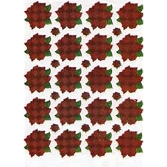 Romantische Rosen - 5 Blatt von metallischem Aufkleber