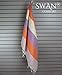 Swan Comfort Turkish Towel Peshtemal Bathrobe for Hamam Spa Pool Massage Sauna Beach Yacht Gym Fitness Kitchen Yoga Baby Towel Picnic Blanket 100% Cotton Table Throw Sarong Kikoy Fouta