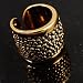 Vintage Gold Textured Wide Band Ring