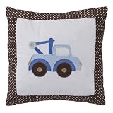 Tiddliwinks Dot Dec Pillow - Brown & Blue