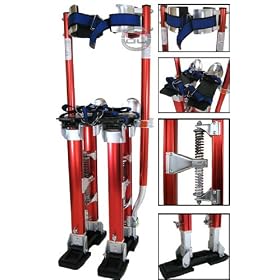 NEW DRYWALL STILTS PAINTING STILT ALUMINUM 24-40 RED by Sky Enterprise USA