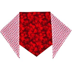 lots of hearts valentines dog bandana