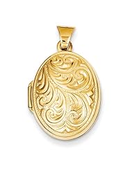 14k Yellow Gold Domed Oval Locket. Metal Wt- 1.28g