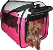Hot Pink - Designer Portable Pet Home / Carrier Provides Shelter Anywhere Pet Goes - Small