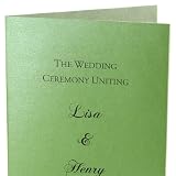 DIY Wedding Program Kit - Metallic Fairway Green (50 Pack)