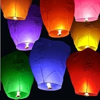 20 Chinese Sky Fly Fire Lanterns Wish Party Wedding Birthday Multi Color from Sky Fly Fire Lanterns