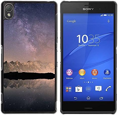 TopCaseStore / Snap On Hard Back Shell Rubber Case Protection Skin Cover - Snow Mountains Antarctica Sky - Sony Xperia Z3 D6603 / D6633 / D6643 / D6653 / D6616