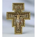 San Damiano Cross Wall Crucifix Ornate Statue Jesus