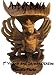 Art of Bali Zen Garden Carved 9" Hand Carved Vishnu and Garuda Bali Suar Wood Statue Hindu Carving ST51RIM