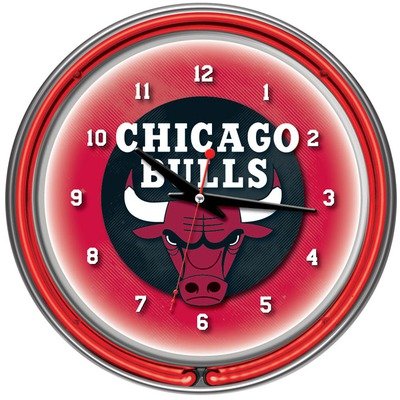 Trademark Chicago Bulls Double Ring Neon Clock