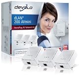 Devolo dLAN 200 AVmini (IEEE 1901/ Hplug AV) Network Kit - Pack of 3 Plugs