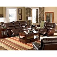 Recliner Sofa Couch in Brown Leather Match