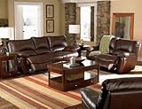 IMAGE OF Recliner Sofa Couch in Brown Leather Match